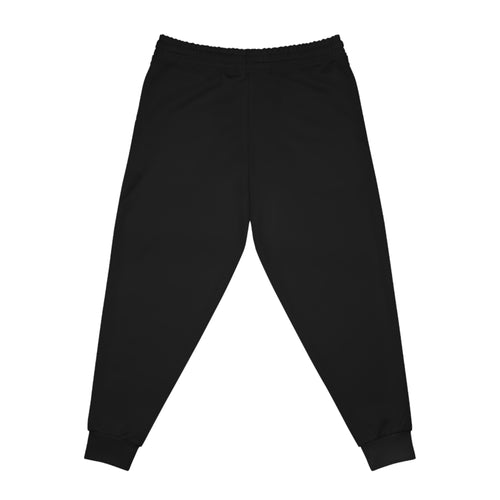 Gold Monogram R Logo Joggers | Black Athletic Pants