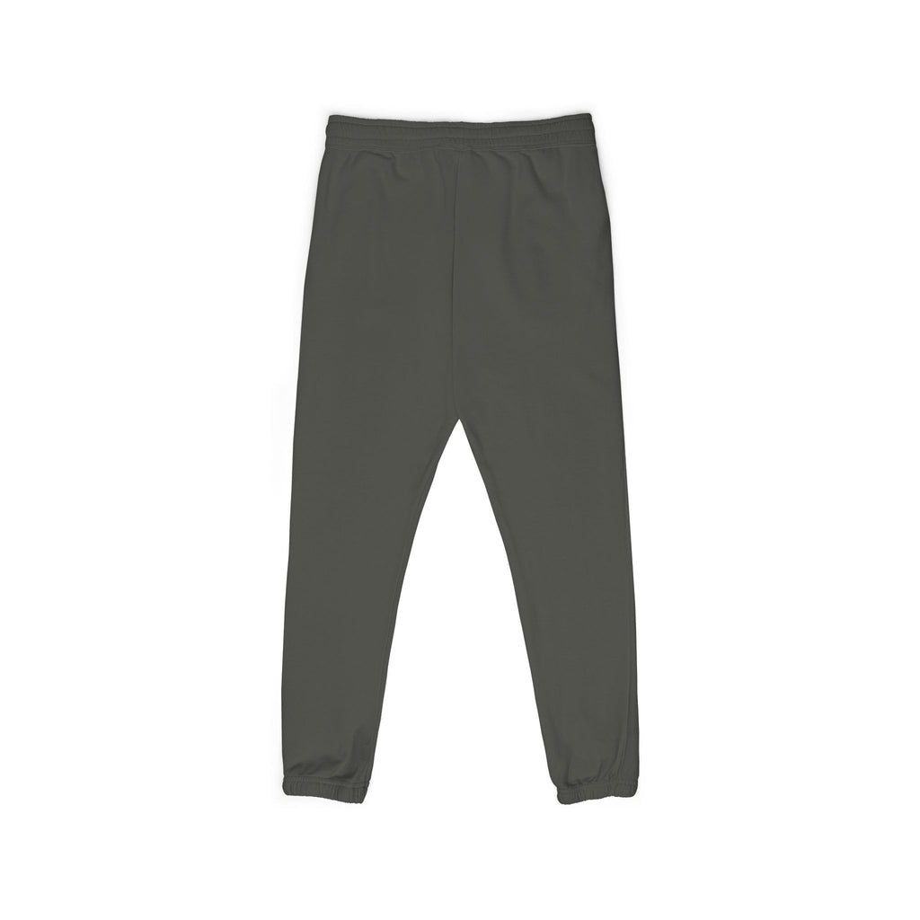 Earth-Tone Graphic Sweatpants — Vintage Circle Logo Joggers