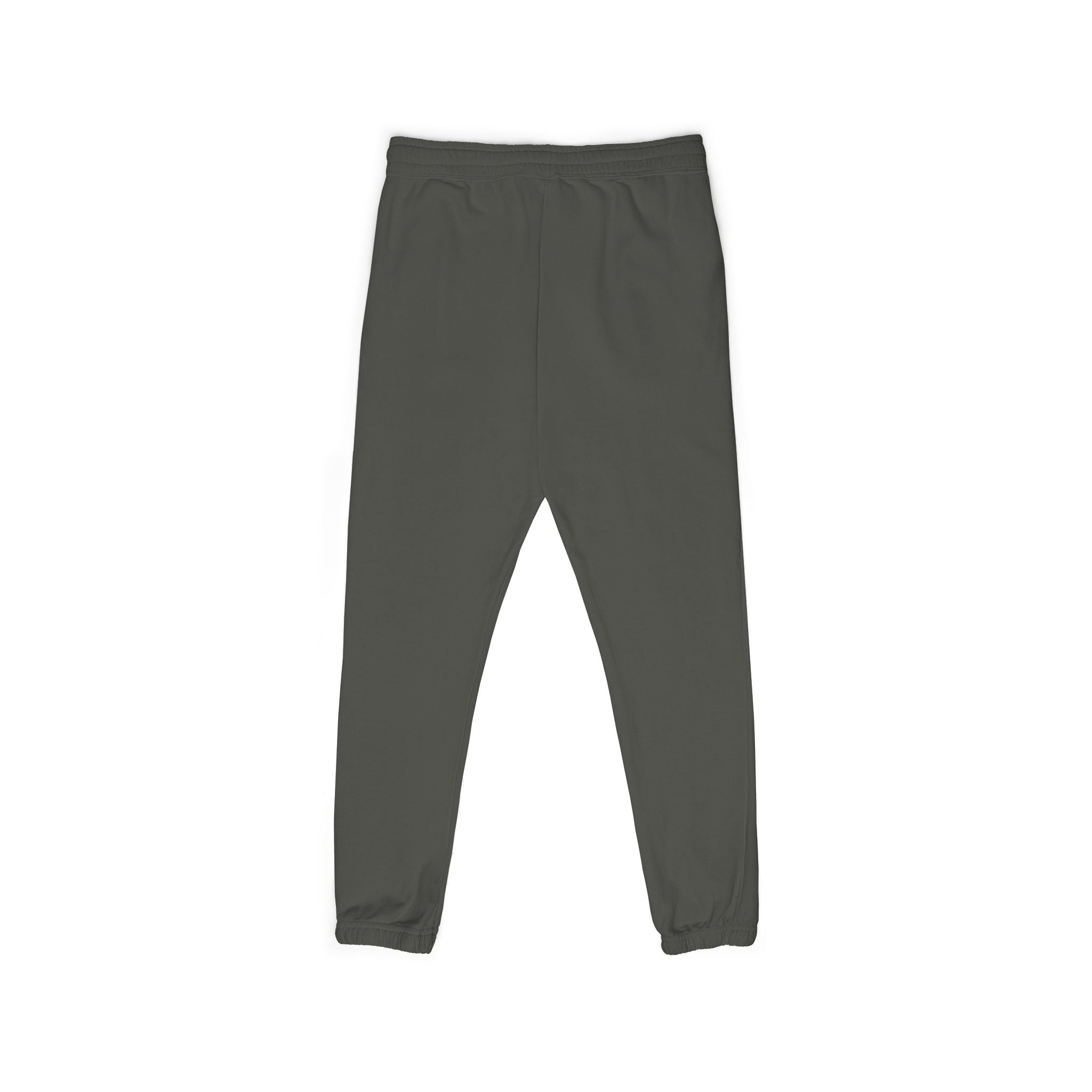 Earth-Tone Graphic Sweatpants — Vintage Circle Logo Joggers