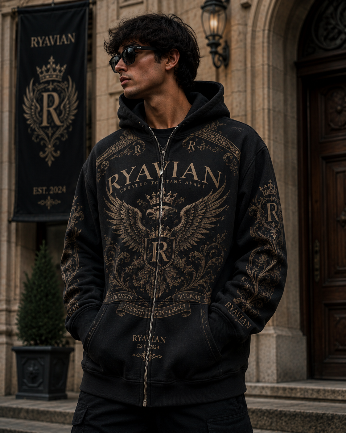 Zip-up hoodie
